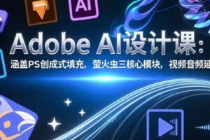 （15469期）Adobe AI设计课：涵盖PS创成式填充，萤火虫三核心模块，视频音频延长技术