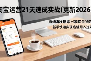 (17201期)淘宝运营21天速成实战(更新2026),直通车+搜索+爆款全链路,新手快速实现店铺月入过万